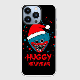 Чехол для iPhone 13 Pro с принтом Huggy New Year   Poppy Playtime новогодний Хагги Вагги ,  |  | Тематика изображения на принте: happy new year | huggy new year | huggy wuggy | poppy playtime | игры | монстр | новогодний | новый год | поппи плейтайм | с новым годом | синий | хагги вагги | хуги вуги