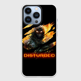 Чехол для iPhone 13 Pro с принтом DISTURBED DEMON FIRE | ДЕМОН В ОГНЕ ,  |  | disturbed | fire | flame | heavy metal | rock | the guy | группы | метал | огонь | пламя | рок