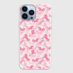Чехол для iPhone 13 Pro Max с принтом Розовые Единороги ,  |  | Тематика изображения на принте: dab unicorn | horse | pony | unicorn | единорог | животное | зверь | конь | лошадь | мифическое существо | пони | сказка