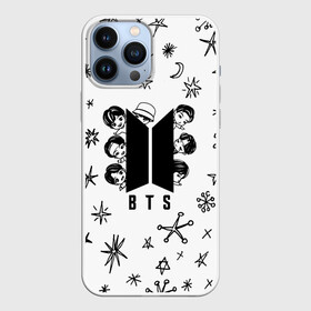 Чехол для iPhone 13 Pro Max с принтом ЛОГОТИП БТС | LOGO BTS ,  |  | bangtan | beyond | boys | boysband | bts | hiphop | korea | kpop | music | popart | scene | бтс | ви | джонгук | как у всех | корея | музыка | сюга | хипхоп | хочу | чимин | чин