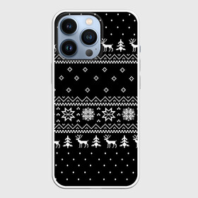 Чехол для iPhone 13 Pro с принтом ЧЁРНЫЙ НОВОГОДНИЙ СВИТЕР С ОЛЕНЯМИ 2022 ,  |  | 2022 | beast | merry christmas | new year | red bow | santa hat | snow | tiger | winter | winter is coming | year of the tiger | год тигра | дед мороз | животные | звери | зверь | зима | зима 2022 | зима близко | новог | новогодни