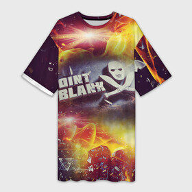 Платье-футболка 3D с принтом Point Blank  Black Fire ,  |  | ncsoft | point blank разбитые стекла | zepetto | взрыв | патроны в огне | поинт бланк огонь