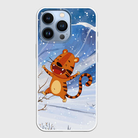 Чехол для iPhone 13 Pro с принтом Гуляющий тигр ,  |  | 2022 | год тигра | новый год | новый год 2022 | символ года | тигр | тигренок | тигрица | тигры