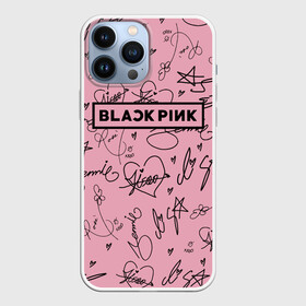 Чехол для iPhone 13 Pro Max с принтом BLACKPINK АВТОГРАФЫ РОЗОВЫЙ   PINK ,  |  | Тематика изображения на принте: black  pink | blackpink | ddudu ddudu | jennie | jisoo | kpop | lalisa | lisa | pink | rose | автографы | блекпинк | группа | ддуду ддуду | дженни | джису | корейская группа | кпоп | лисы | розовый | розэ | черный