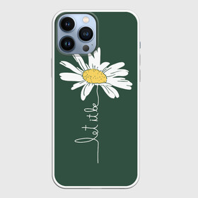 Чехол для iPhone 13 Pro Max с принтом let it be   будь как будет ,  |  | Тематика изображения на принте: chamomile | flower | let it be | white petals | wildflower | белые лепестки | будь как будет | полевой цветок | ромашка | цветок