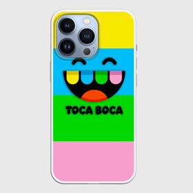 Чехол для iPhone 13 Pro с принтом Toca Boca Logo | Тока Бока ,  |  | Тематика изображения на принте: logo | toca boca | детская игра | игра | лого | логотип | персонажи | прикоснуться ко рту | тока бока