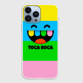 Чехол для iPhone 13 Pro Max с принтом Toca Boca Logo | Тока Бока ,  |  | logo | toca boca | детская игра | игра | лого | логотип | персонажи | прикоснуться ко рту | тока бока