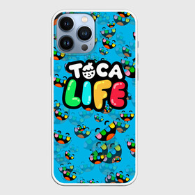 Чехол для iPhone 13 Pro Max с принтом Toca Boca logo blue | Тока Бока ,  |  | toca boca | детская игра | игра | лого | логотип | персонажи | прикоснуться ко рту | тока бока