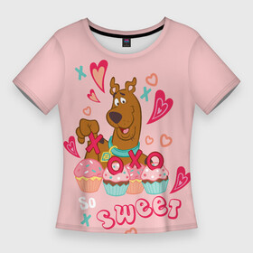 Женская футболка 3D Slim с принтом XoXo So Sweet ,  |  | 14 февраля | scooby | scooby doo | statwb | valentine | valentines | валентин | влюблён | влюблённые | день валентина | день влюблённых | любвоная | любовь | мульт | мультики | мультфильм | св валентин | скуби | скуби ду