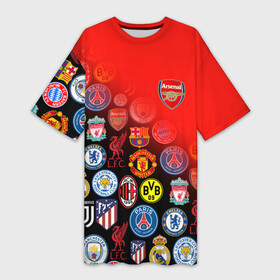 Платье-футболка 3D с принтом ARSENAL SPORT BEST FC ,  |  | arsenal | fc | football | football club | sport | арсенал | спорт | спортивные | униформа | фирменные цвета | фк | футбол | футбольный клуб