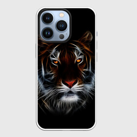 Чехол для iPhone 13 Pro с принтом Тигр в Темноте | Глаза Зверя ,  |  | 2022 | beast | black | cat | christmas | merry | new year | tiger | xmas | водяной | год тигра | животные | зверь | когти | кот | кошки | новый год | огонь | паттерн | полосатый | рождество | тигр | узор | чб | черный