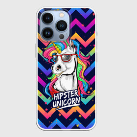 Чехол для iPhone 13 Pro с принтом Единорог Хипстер   Hipster Unicorn ,  |  | neon | star | unicorn | единорог | звезды | конь | лошадь | неон | пони | радуга | радужный | субкультура | хипстер | хипстэр | юникорн