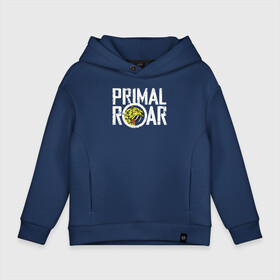 Детское худи Oversize хлопок с принтом PRIMAL ROAR logo , френч-терри — 70% хлопок, 30% полиэстер. Мягкий теплый начес внутри —100% хлопок | боковые карманы, эластичные манжеты и нижняя кромка, капюшон на магнитной кнопке | awesome | groove metal | logo | metal | логотип | метал