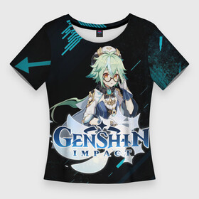 Женская футболка 3D Slim с принтом Genshin  Impact ,  |  | anime | genshin | genshin impact | аниме | игра genshin