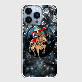 Чехол для iPhone 13 Pro с принтом Санта на олене | Новый год 2022 ,  |  | 2022 | beer | christmas | frost | new year | santa claus | дед мороз | дедушка мороз | мороз | наступающий год | новогодний | новый год | рождественский | рождество | рождество христово | с новым годом | санта | санта клаус