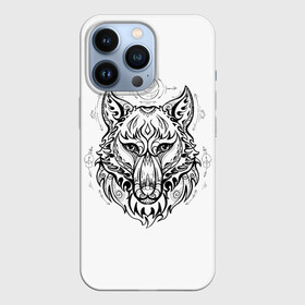 Чехол для iPhone 13 Pro с принтом Волчий портрет ,  |  | Тематика изображения на принте: волк | волколак | волчара | лайка | луна | оборотень | портрет | силуэт | собака | тату | хаски | хищник | эзотерический | этнический