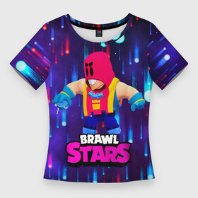 Женская футболка 3D Slim с принтом GROM BRAWL STARS ГРОМ БРАВЛ СТАРС ,  |  | brawl | brawl stars | brawlstars | grom | бравлстарс | гром