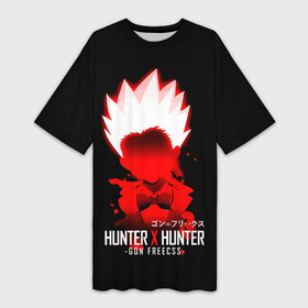 Платье-футболка 3D с принтом Hunter x Hunter  Gon Furikusu ,  |  | anime | furikusu | gon | gon furikusu | hunter x hunter | manga | аниме | гон | гон фрикс | манга | охотник новичок | охотник х охотник | фрикс | ханта ханта | хантер х хантер