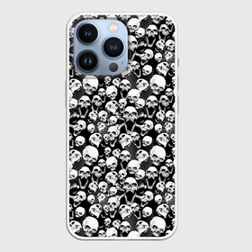 Чехол для iPhone 13 Pro с принтом Screaming skulls  web ,  |  | bats | bones | screaming | screaming skulls | skull | web | кости | кричат | кричащие черепа | летучая мышь | паутина | черепа
