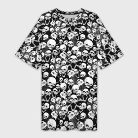 Платье-футболка 3D с принтом Screaming skulls  web ,  |  | bats | bones | screaming | screaming skulls | skull | web | кости | кричат | кричащие черепа | летучая мышь | паутина | черепа