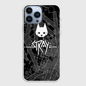 Чехол для iPhone 13 Pro Max с принтом Stray  кот бродяга ,  |  | Тематика изображения на принте: adventure | cat | computer game | emblem | inscription | kitten | logo | lost | stray | tramp | бродяга | заблудший | компьютерная игра | кот | котёнок | логотип | надпись | приключения | эмблема