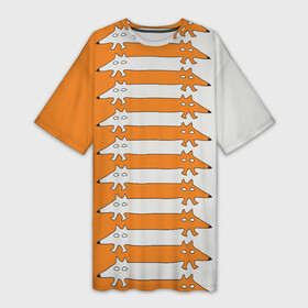 Платье-футболка 3D с принтом Лисицы (Foxes) ,  |  | animal | firefox | fox | mozilla | orange | predator | wild animals | алиса | воровка | дикие животные | животное | зверь | колобок | кума | лиса | лисица | лисичка | мозилла | оранжевый | рыжая | фаерфокс | фокс | хитрюга | хищник