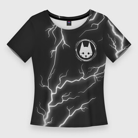 Женская футболка 3D Slim с принтом STRAY  Молнии ,  |  | game | games | logo | stray | игра | игры | кот | котик | котики | коты | лого | логотип | логотипы | молния | мордочка | символ | символы | стрей