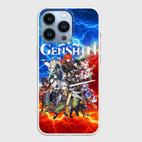 Чехол для iPhone 13 Pro с принтом HEROES GENSHIN IMPACT ОГНЕННЫЕ МОЛНИИ ,  |  | Тематика изображения на принте: genshin impact | heroes genshi | альбедо | барбара | беннет | бэй доу | венти | гань юй | джинн | дилюк | диона | кли | кэ цин | кэйа | лиза | мона | нин гуан | ноэль | путешественник | рэйзор | сахароза | син цю | синь янь