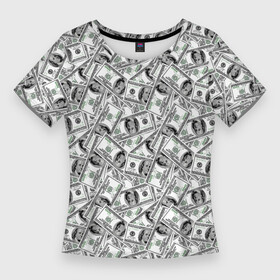Женская футболка 3D Slim с принтом Миллионер (Millionaire) ,  |  | бабки | баксы | банк | банкноты | бизнес | богатство | брокер | бумажник | бюджет | валюта | взятка | вор | деньги | доллары | евро | зарплата | золото | казино | капитал | касса | копилка | кошелёк