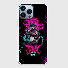 Чехол для iPhone 13 Pro Max с принтом JINX ARCANE LEAGUE OF LEGENDS, КРАСКИ ,  |  | Тематика изображения на принте: akali | arcane | fan | fan art | hero | jinx | kda | kda mask | league of legends | lol | moba | paints | акали | аркейн | брызги | герой | джинкс | кда | краски | лига легенд | лол | моба