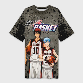 Платье-футболка 3D с принтом Kuroko no Basket, Kagami Taiga  Kuroko Tetsuya ,  |  | kagami taiga | kuroko no basket | kuroko no basuke | kuroko s basketball | kuroko tetsuya | taiga kagami | tetsuya kuroko | аниме баскетбол | баскетбол куроко | кагами тайга | куроко | куроко тетсуя | куроку | тайга кагами | тетсуя куроко | те