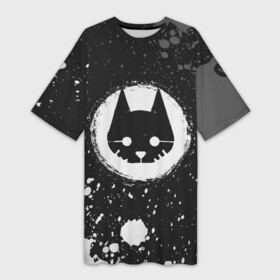 Платье-футболка 3D с принтом STRAY  Краски ,  |  | game | games | logo | paint | stray | брызги | игра | игры | кот | котик | котики | коты | краска | лого | логотип | логотипы | мордочка | символ | символы | стрей