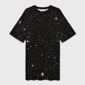 Платье-футболка 3D с принтом Ночное звездное небо ,  |  | астрономия | вселенная | галактика | детские | звездное небо | звезды | космос | небо | созвездия
