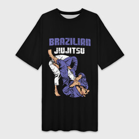 Платье-футболка 3D с принтом BRAZILIAN JIU JITSU  (BJJ) ,  |  | Тематика изображения на принте: brazilian jiu jitsu | fighter | jujutsu | karate | боевые искусства | боец | бои | бойцовский клуб | болевой приём | борьба | воин | джиу джитсу | дзюдзюцу | дзюдо | единоборства | карате | кимоно | рукопашный бой | сила