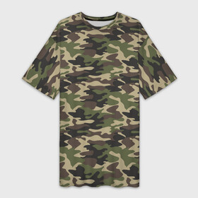 Платье-футболка 3D с принтом Лесной Камуфляж (Camouflage) ,  |  | camouflage | military | армия | боец | ввс | вдв | вмф | военный камуфляж | воин | война | гру | десантник | дшб | камуфляж | кгб | маскировка | масхалат | мвд | милитари | мчс | омон | охота | патриот | пво
