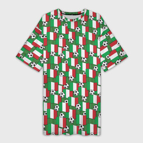 Платье-футболка 3D с принтом Италия (футбол) ,  |  | italy | italy football team | атланта | болонья | венеция | верона | интер | италия | лацио | лига чемпионов | милан | наполи | рома | сборная италии по футболу | уефа | фиорентина | фифа | флаг италии