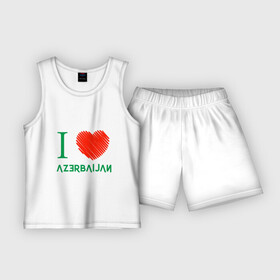 Детская пижама с шортами хлопок с принтом Love Azerbaijan ,  |  | europe | odlar yurdu | ussr | азер | азербайджан | азербайджанец | азия | баку | горы | европа | закавказье | кавказ | карта | каспийское море | республика | ссср | страна огней | турист | флаг