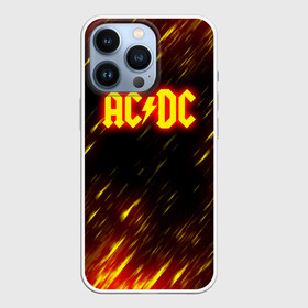 Чехол для iPhone 13 Pro с принтом AC DC Neon. ,  |  | ac dc | acdc | ас дс | асдс | музыка | рок