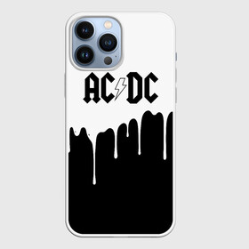 Чехол для iPhone 13 Pro Max с принтом AC DC подтёки ,  |  | Тематика изображения на принте: ac dc | acdc | ас дс | асдс | музыка | рок