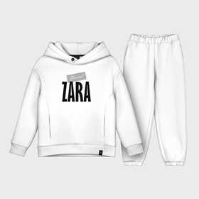 Детский костюм хлопок Oversize с принтом Unreal Zara ,  |  | hype | motto | name | slogan | zara | девиз | зара | имя | слоган | хайп