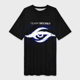 Платье-футболка 3D с принтом Команда Team Secret ,  |  | team secret | глаз | игры | киберспорт | логотип | надпись | название