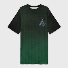 Платье-футболка 3D с принтом Logo Alliance ,  |  | alliance | знак | киберспорт | логотип | спорт | текстура