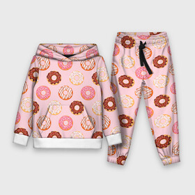 Детский костюм 3D (с толстовкой) с принтом Pink donuts ,  |  | confetti | donut | donuts | glaze | pink | powder | shugar | sweet | глазурь | конфетти | пончик | пончики | пудра | розовый | сахар | сладкий
