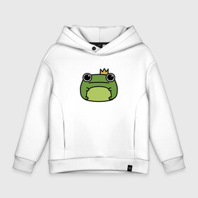 Детское худи Oversize хлопок с принтом Frog Lucky король , френч-терри — 70% хлопок, 30% полиэстер. Мягкий теплый начес внутри —100% хлопок | боковые карманы, эластичные манжеты и нижняя кромка, капюшон на магнитной кнопке | animals | childrens pictures | different animals | drawing | frog | frog lucky | lucky | popular illustration | детские картинки | животные | зверёк | звери | земноводных | картинка | лаки | лягуха | лягушечка | лягушка | лягушка лаки