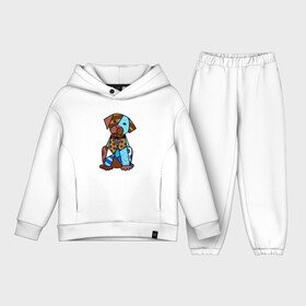 Детский костюм хлопок Oversize с принтом Romero B.  Dog ,  |  | britto | cubism | dog | graffiti | pop art | romero | бритто | граффити | кубизм | поп арт | ромеро | собака