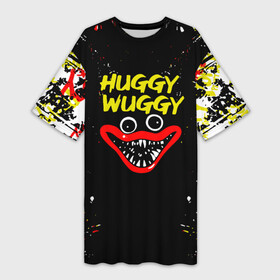 Платье-футболка 3D с принтом Поппи Плейтайм  хагги вагги ,  |  | huggy wuggy | poppy playtime | игра | кукла | монстр | плэйтайм | поппи плейтайм | хагги вагги | хоррор