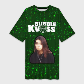 Платье-футболка 3D с принтом BUBBLE KVASS  ДОРА  Минимал ,  |  | brawl | bubble | game | games | kvas | logo | meme | memes | stars | бабл | бравл | гранж | дора | игра | игры | квас | лого | логотип | мем | мемы | символ | старс