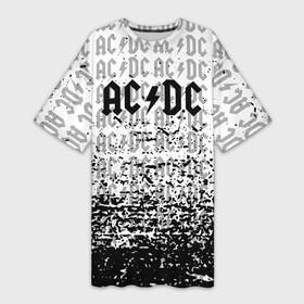 Платье-футболка 3D с принтом AC DC (rock) ,  |  | ac dc | acdc | acdc live | back in black | epic | hard rock | hells bells | highway to hell | metallica | rock | shoot to thrill | thunderstruck | you shook me all night long