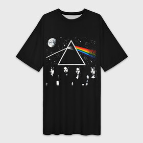 Платье-футболка 3D с принтом PINK FLOYD LOGO  ПИНК ФЛОЙД НЕБО ,  |  | pink floyd | артрок | группа | музыка | пинк флойд | прогрессивный рок | протопрог | психоделический рок | рок | рок группа | спейсрок | эйсидрок | экспериментальный рок