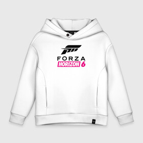 Детское худи Oversize хлопок с принтом Forza Horizon 6  logo , френч-терри — 70% хлопок, 30% полиэстер. Мягкий теплый начес внутри —100% хлопок | боковые карманы, эластичные манжеты и нижняя кромка, капюшон на магнитной кнопке | arcade racing simulator | auto racing | computer game | forza horizon | forza horizon  6 | logo | motorcycle racing | racing | автогонки | аркадный гоночный симулятор | гонки | компьютерная игра | логотип | мотогонки